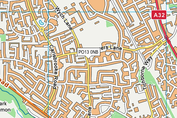 PO13 0NB map - OS VectorMap District (Ordnance Survey)