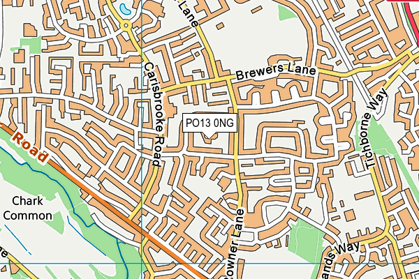 PO13 0NG map - OS VectorMap District (Ordnance Survey)