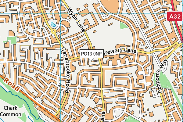 PO13 0NP map - OS VectorMap District (Ordnance Survey)