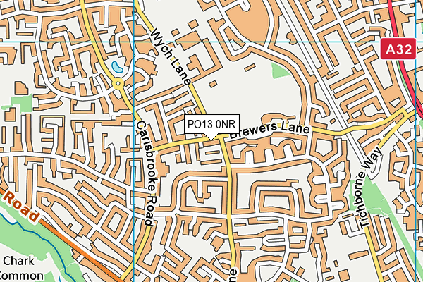 PO13 0NR map - OS VectorMap District (Ordnance Survey)