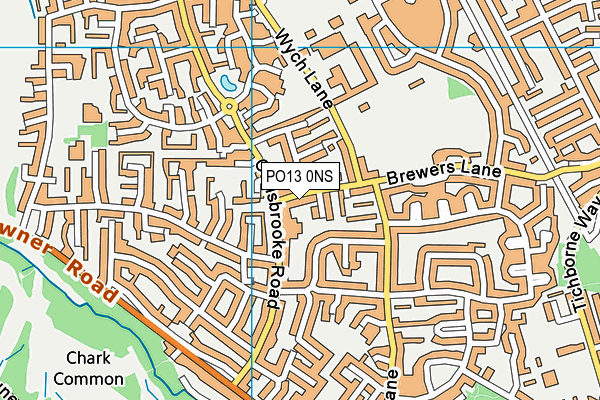 PO13 0NS map - OS VectorMap District (Ordnance Survey)