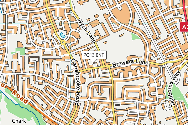 PO13 0NT map - OS VectorMap District (Ordnance Survey)