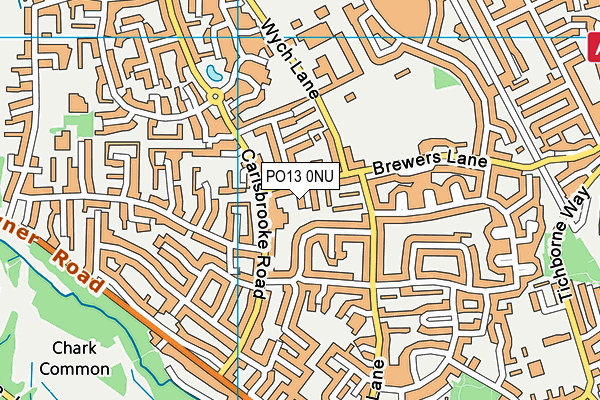 PO13 0NU map - OS VectorMap District (Ordnance Survey)