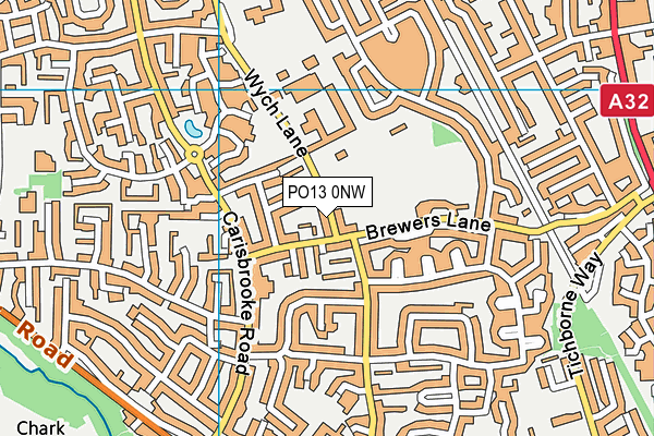 PO13 0NW map - OS VectorMap District (Ordnance Survey)