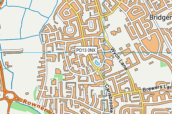 PO13 0NX map - OS VectorMap District (Ordnance Survey)