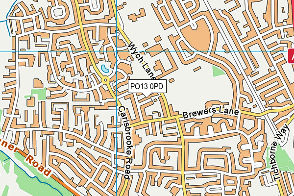 PO13 0PD map - OS VectorMap District (Ordnance Survey)