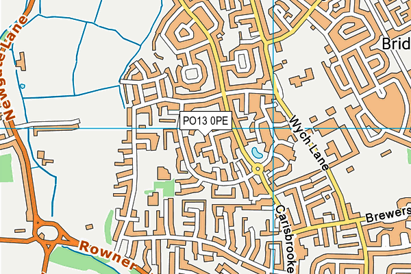 PO13 0PE map - OS VectorMap District (Ordnance Survey)