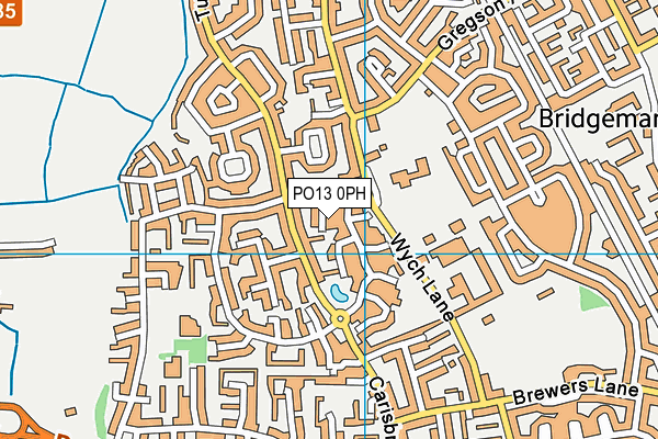 PO13 0PH map - OS VectorMap District (Ordnance Survey)