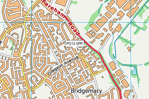 PO13 0PP map - OS VectorMap District (Ordnance Survey)