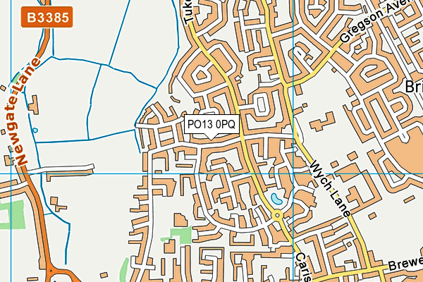 PO13 0PQ map - OS VectorMap District (Ordnance Survey)