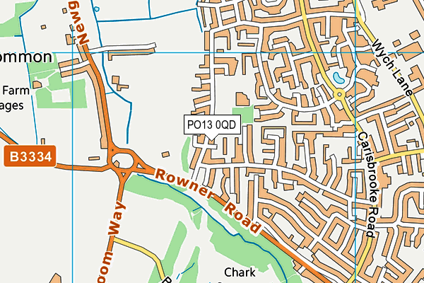 Peel Common Junior School map (PO13 0QD) - OS VectorMap District (Ordnance Survey)