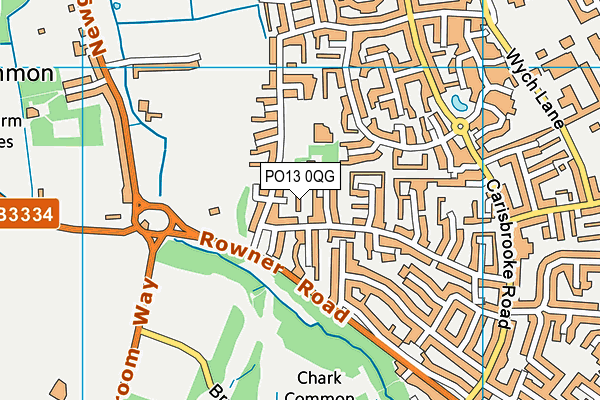 PO13 0QG map - OS VectorMap District (Ordnance Survey)