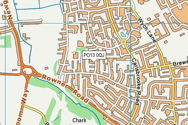 PO13 0QJ map - OS VectorMap District (Ordnance Survey)