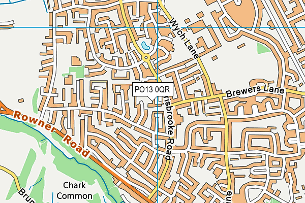 PO13 0QR map - OS VectorMap District (Ordnance Survey)