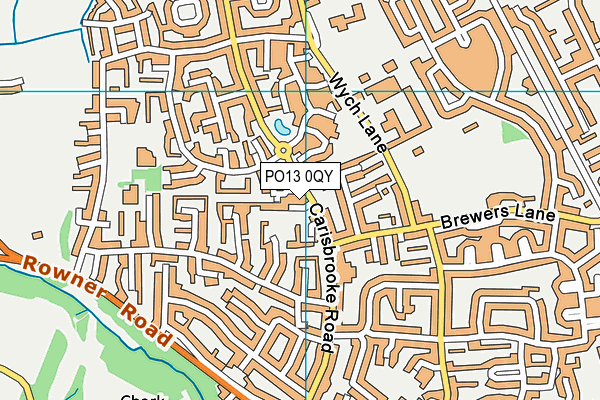 PO13 0QY map - OS VectorMap District (Ordnance Survey)