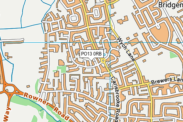 PO13 0RB map - OS VectorMap District (Ordnance Survey)