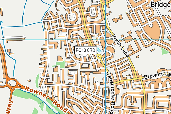 PO13 0RD map - OS VectorMap District (Ordnance Survey)