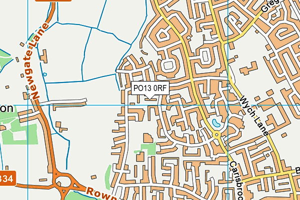 PO13 0RF map - OS VectorMap District (Ordnance Survey)