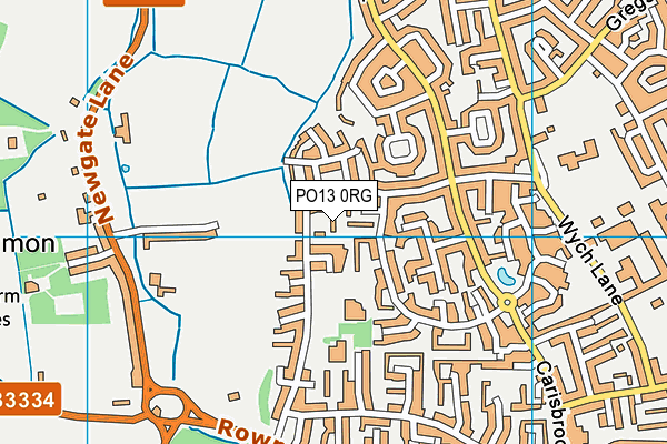 PO13 0RG map - OS VectorMap District (Ordnance Survey)