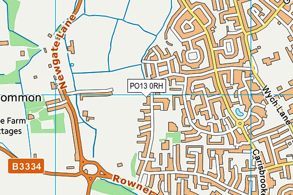 PO13 0RH map - OS VectorMap District (Ordnance Survey)