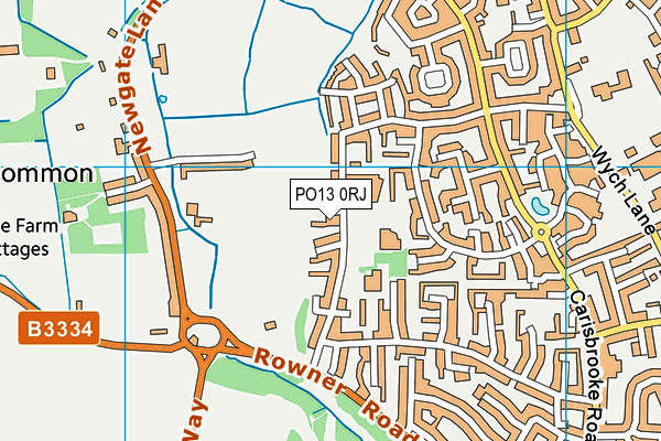 PO13 0RJ map - OS VectorMap District (Ordnance Survey)