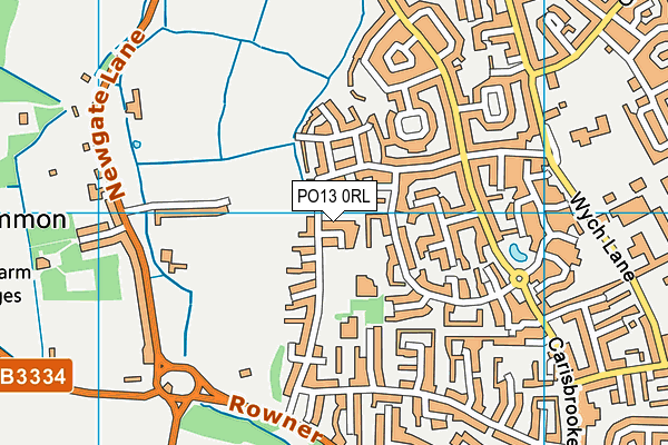 PO13 0RL map - OS VectorMap District (Ordnance Survey)