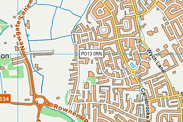 PO13 0RN map - OS VectorMap District (Ordnance Survey)