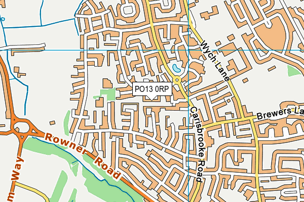 PO13 0RP map - OS VectorMap District (Ordnance Survey)