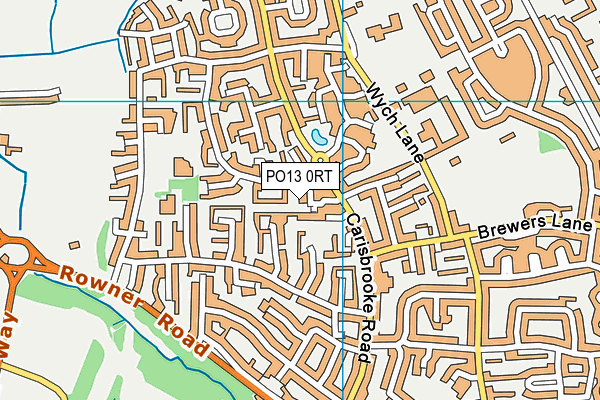 PO13 0RT map - OS VectorMap District (Ordnance Survey)