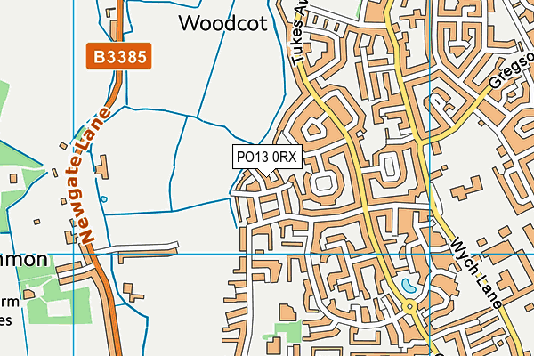 PO13 0RX map - OS VectorMap District (Ordnance Survey)