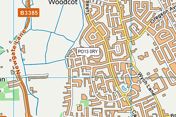 PO13 0RY map - OS VectorMap District (Ordnance Survey)