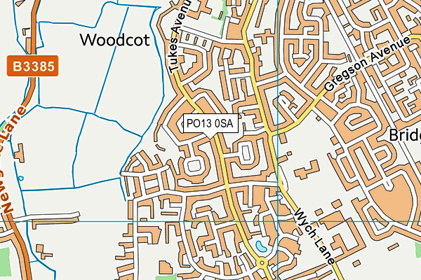 PO13 0SA map - OS VectorMap District (Ordnance Survey)