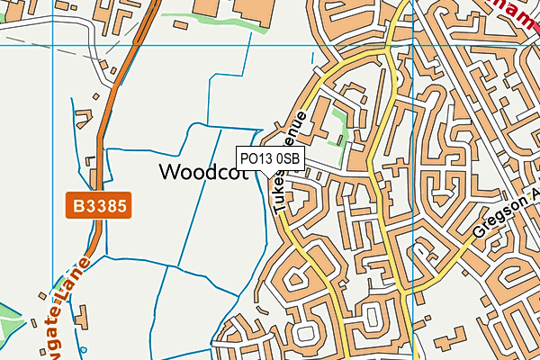 PO13 0SB map - OS VectorMap District (Ordnance Survey)