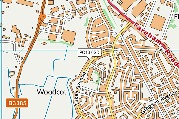 PO13 0SD map - OS VectorMap District (Ordnance Survey)