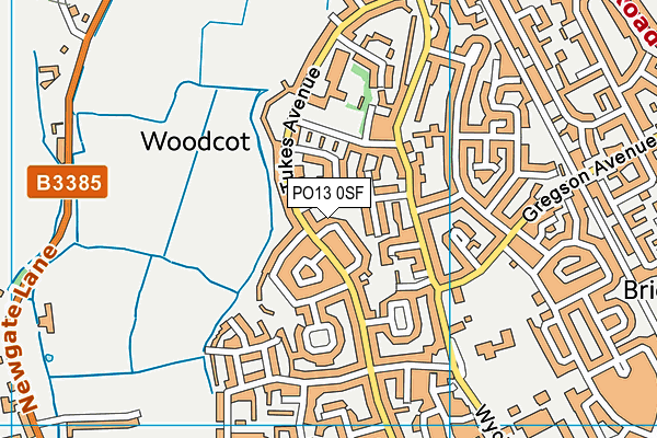 PO13 0SF map - OS VectorMap District (Ordnance Survey)