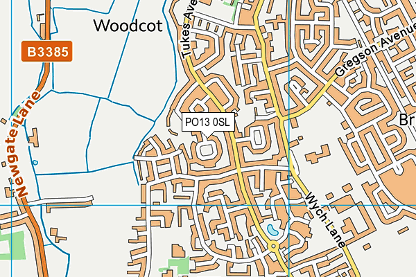 PO13 0SL map - OS VectorMap District (Ordnance Survey)