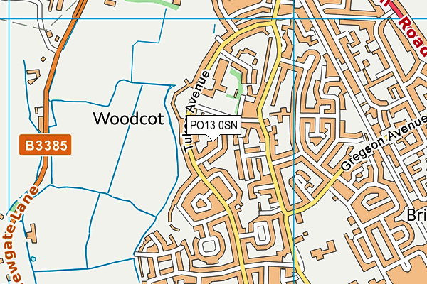 PO13 0SN map - OS VectorMap District (Ordnance Survey)