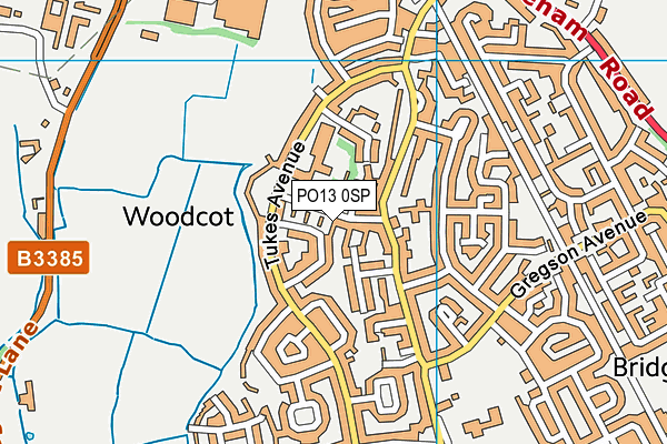 PO13 0SP map - OS VectorMap District (Ordnance Survey)