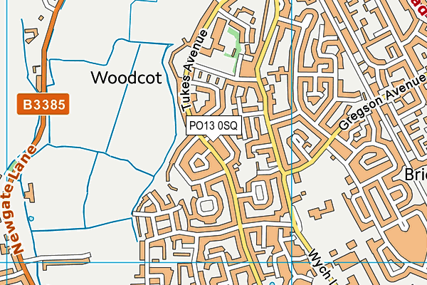 PO13 0SQ map - OS VectorMap District (Ordnance Survey)