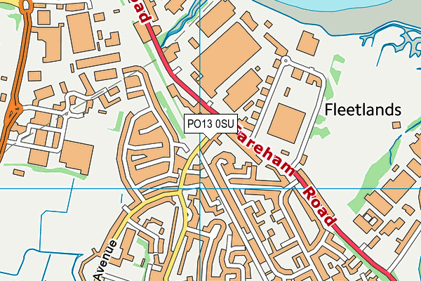 PO13 0SU map - OS VectorMap District (Ordnance Survey)