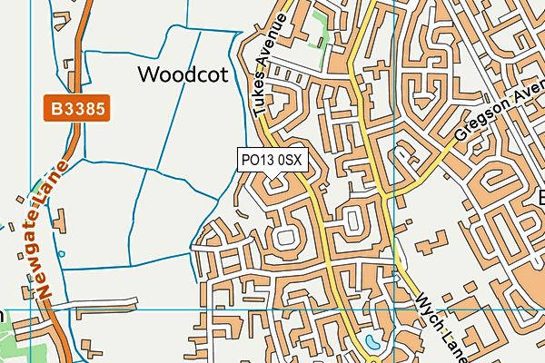 PO13 0SX map - OS VectorMap District (Ordnance Survey)