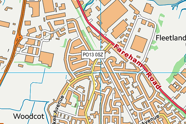 PO13 0SZ map - OS VectorMap District (Ordnance Survey)