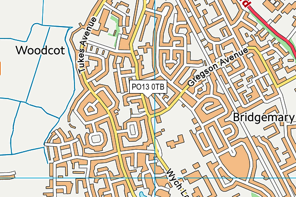 PO13 0TB map - OS VectorMap District (Ordnance Survey)