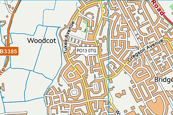 PO13 0TG map - OS VectorMap District (Ordnance Survey)