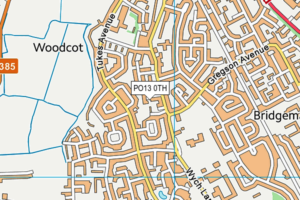 PO13 0TH map - OS VectorMap District (Ordnance Survey)