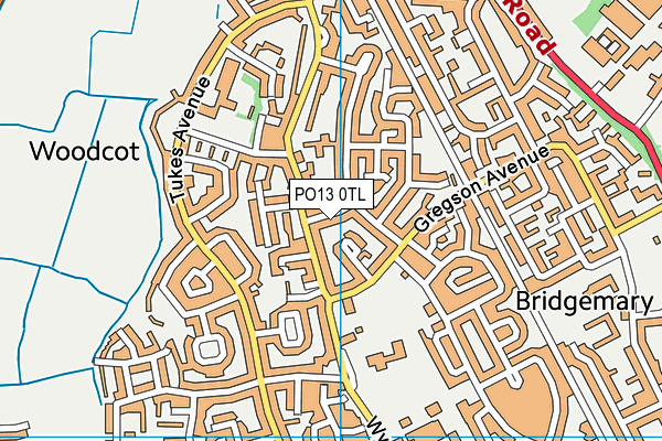 PO13 0TL map - OS VectorMap District (Ordnance Survey)