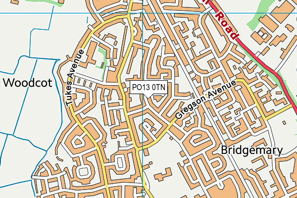 PO13 0TN map - OS VectorMap District (Ordnance Survey)