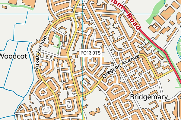 PO13 0TS map - OS VectorMap District (Ordnance Survey)