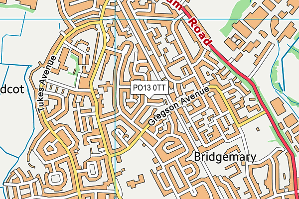 PO13 0TT map - OS VectorMap District (Ordnance Survey)