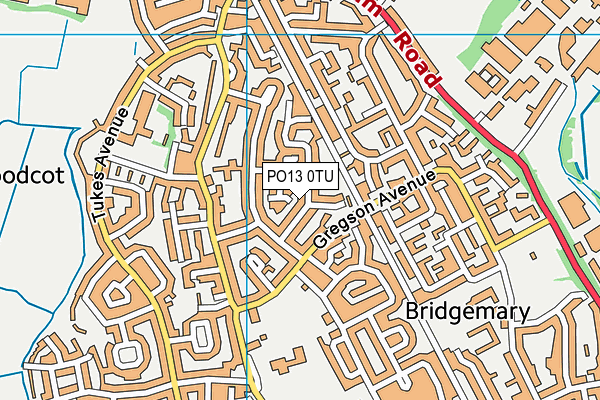 PO13 0TU map - OS VectorMap District (Ordnance Survey)